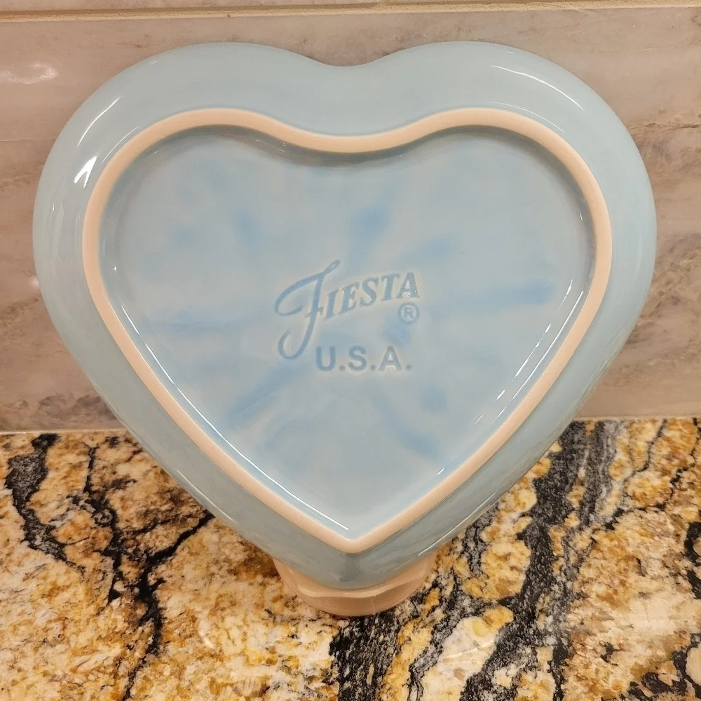 Sky Retired Fiesta 9 Inch Heart Shaped Plate
